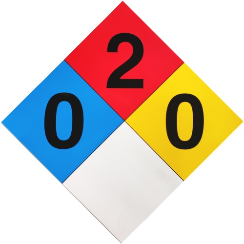 PI Decal: 020 Hazard with Numbers, Diesel, 4